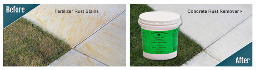 MAKE CONCRETE RUST STAINS DISAPPEAR